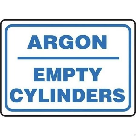 Accuform SAFETY SIGN ARGON EMPTY CYLINDERS MCPG533XT MCPG533XT